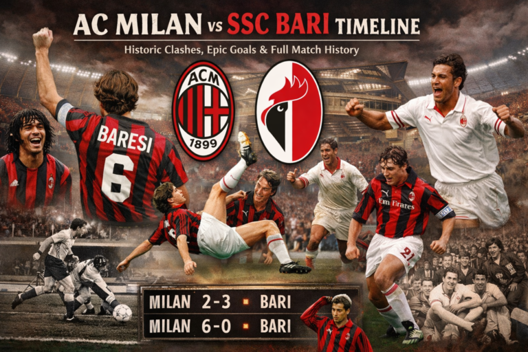 AC Milan vs SSC Bari Timeline
